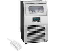 HOMCOM Machine à glaçons commerciale 30 kg/24H, 4 kg stockage, Argent | Machine à glaçons, autonome, acier, auto-nettoyage, minuterie, pour restaurant, bar, café