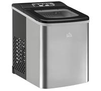 HOMCOM Machine à glaçons Machine à glaçons 9 cubes prêts en 8 minutes, 12 KG en 24 H, Autonettoyant Portable Ice Maker pour cuisine, bureau, bar et fêtes, Noir