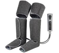 HOMCOM Masseur de jambes, masseur de compression pour les mollets, les genoux, les pieds avec chaleur, 3 modes automatiques