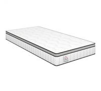 HOMCOM Matelas 90 x 190 cm Mousse à Mémoire de Forme au Gel Rafraîchissant | Matelas à Ressorts Ensachés, Soutien en 7 Zones, Fermeté Moyenne, Certifié Oeko-Tex, 20 cm d'Épaisseur