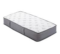 HOMCOM Matelas 90 x 200 cm Hauteur 25,8 cm Matelas ergonomique à ressorts ensachés avec housse amovible lavable Dureté H3 Certifié Oeko-TEX et CertiPUR