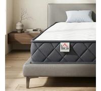 HOMCOM Matelas 90x190cm, Matelas 1 Personnes, Mousse à Mémoire de Forme, 20cm d'Épaisseur, Mousse Découpée en Vagues et Bords Renforcés, Certifié Oeko-Tex, Fermeté Moyenne