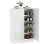 HOMCOM Meuble à Chaussures 20 Paires 5 Niveaux 72x34,5x103cm Blanc