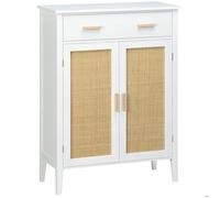 Meuble À Chaussures Style Bohème Chic Blanc Rotin Blanc