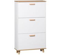 HOMCOM - meuble à chaussures - Panneaux de particules - 70x23.5x122cm - Blanc