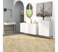 HOMCOM Meuble à Chaussures pour 15-20 Paires de Chaussures, Étagères Réglables et Fermeture Amortie, Blanc