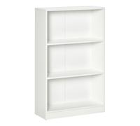 HOMCOM Meuble Bibliothèque avec 3 compartiments de rangement Livres CDs Plantes pour salon, studio, chambre à coucher, 62,2 x 24 x 102,4 cm Blanc