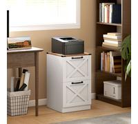 HOMCOM Meuble-classeur bureau 2 tiroirs - Support imprimante, rails A4/Lettre, 40×40×71 cm, blanc
