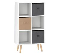HOMCOM Meuble de Rangement Autonome 6 Cubes avec 3 poignées en Tissu pour la Maison, Le Bureau, Les étagères
