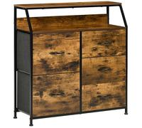 HOMCOM - Meuble de rangement - MDF - 83.5x29x87cm - Marron