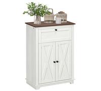 HOMCOM - Meuble de rangement - Panneau de particules - 60x30x87.5cm - Blanc