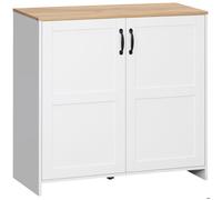 HOMCOM - Meuble de rangement - Panneaux de particules - 90x39.5x88cm - Blanc