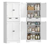HOMCOM Meuble de salle de bain 60x30x160cm Blanc