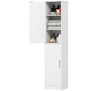 HOMCOM Meuble de Salle de Bain Colonne Étroit 40 x 35 x 180 cm Blanc