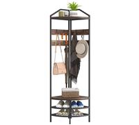 HOMCOM Meuble d'entrée 47 x 47 x 180 cm Brun Rustique