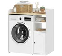 HOMCOM Meuble machine à laver, armoire machine a laver avec compartiments ouverts et porte, 93,5 x 60 x 100 cm, blanc
