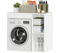 HOMCOM Meuble machine à laver, armoire machine a laver et sèche-linge avec 2 compartiments ouverts, 96 x 60 x 90,5 cm, blanc