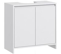 HOMCOM Meuble sous Vasque Lavabo Salle de Bain 60l x 30P x 60H cm Blanc