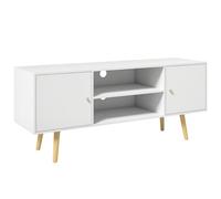 HOMCOM - Meuble TV - Panneaux de particules - 120x34x50cm - Blanc