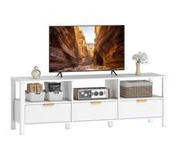 HOMCOM Meuble TV 152x39.5x50cm Blanc
