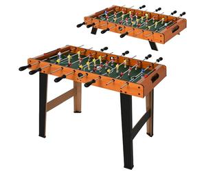 HOMCOM Mini babyfoot Compact et Solide, Table de Baby-Foot, Jeu Familial avec 22 Joueurs, 2 balles, 2 compteurs de Score, 84,5L x 40l x 61,2H cm