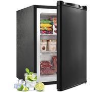 HOMCOM Mini Congélateur 59 L Compact Pose Libre avec Porte Réversible, Noir | Petit Congelateur Silencieux avec Clayettes Amovibles et Température Réglable 7 Niveaux, pour Chambre, Dortoir, Bureau