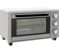 HOMCOM Mini-four 21L 1400W 60 min minuterie, petit four avec température réglable de 100 °C à 230 °C Temps de cuisson, mini-four avec plaque de cuisson, argenté