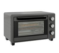 HOMCOM Mini-four 21L 1400W 60 min minuterie, petit four avec température réglable de 100 °C à 230 °C Temps de cuisson, mini-four avec plaque de cuisson, support en fil métallique, four de table en aci