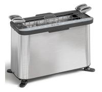HOMCOM Mini-Four Électrique 3-en-1 1700 W, Grille-Pain à Fente Longue, Gril de Table 4,9L, Écran LED, Minuterie 60 min, Argenté