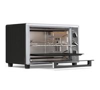 HOMCOM Mini-Four Électrique avec Broche Rotative 32L 1500W, Four à Convection Multifonction, Chaleur Tournante, Minuterie, Noir