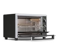 HOMCOM Mini-Four Électrique avec Broche Rotative 46L 1800W, Four à Convection Multifonction, Chaleur Tournante, Minuterie, Noir