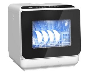 HOMCOM Mini lave-vaisselle compact 4 couverts 6 Programmes 6L Blanc