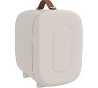 HOMCOM Mini réfrigérateur 4 L Petit réfrigérateur cosmétique avec fonction de refroidissement et de chauffage, réfrigérateur de beauté portable pour cosmétiques, boissons, fruits, blanc crème