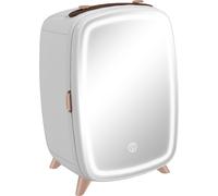 HOMCOM Mini réfrigérateur 6 L Petit réfrigérateur cosmétique avec fonction de refroidissement, réfrigérateur de beauté portable pour cosmétiques, boissons, fruits, blanc