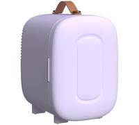 HOMCOM Mini réfrigérateur cosmétique 4L Extrasilent Petit réfrigérateur 9V/240V pour refroidir et chauffer Mini réfrigérateur pour chambre à coucher Bureau Maquillage Boissons 20,3x26,3x28 cm Violet