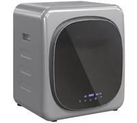 HOMCOM Mini sèche-linge à linge avec 6 programmes, écran tactile LED, 4 kg, jusqu'à 60 °C, 800 W, montage mural, avec mode intelligent, protection contre la surchauffe, empilable, argenté