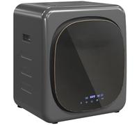 HOMCOM Mini sèche-linge avec 6 programmes écran tactile LED 4kg 800W gris | Jusqu'à 60°C, autonome et mural, protection contre la surchauffe, sèche-linge à évacuation