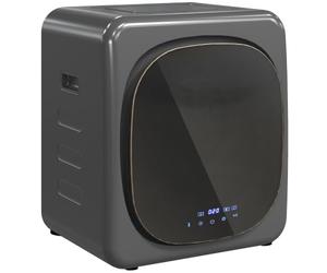 HOMCOM Mini sèche-linge avec 6 programmes écran tactile LED 4kg 800W gris | Jusqu'à 60°C, autonome et mural, protection contre la surchauffe, sèche-linge à évacuation