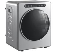 HOMCOM Mini Sèche Linge Évacuation 3kg 1000W Modes Extra Dry et ECO Argent | Sèche-Linge Électrique Compact, Cuve en Acier Inoxydable, Charge Frontale, Minuterie, pour Appartement, Maison, Camping-Cars