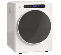 HOMCOM Sèche Linge à Évacuation Compact, Sèche-Linge Électrique 1000W, 3kg, Modes Extra Dry et ECO, Cuve en Acier Inoxydable, Charge Frontale, Minuterie, pour Appartement, Maison, Camping-Cars, Blanc