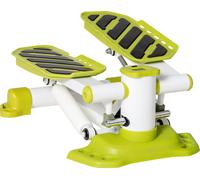 HOMCOM Mini stepper pour la maison, antidérapant up-down stepper avec affichage LCD, stepper home-trainer avec deux grandes pédales, acier, jaune