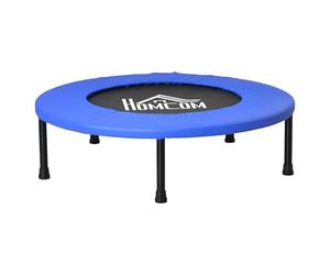 HOMCOM Mini Trampoline de Fitness, Ø 81 cm, Trampoline d'exercice avec Pieds antidérapants, capacité de 100 kg, Usage intérieur/extérieur, pour Gymnastique, entraînement, Bleu et Noir
