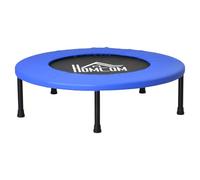 HOMCOM Mini Trampoline de Fitness Pieds Antidérapants Ø 81 cm Bleu et Noir | Trampoline d'Exercice, Capacité de 100 kg, Usage Intérieur/Extérieur, pour Gymnastique, Entraînement