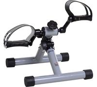 HOMCOM Mini vélo d'appartement, vélo d'appartement pliable à pédales, mini vélo, résistance réglable en continu, acier, gris argenté, 33 x 34 x 32 cm