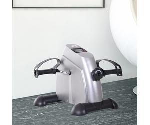 HOMCOM - Mini vélo d'exercice, roue d'entraînement à pédales avec écran LCD noir