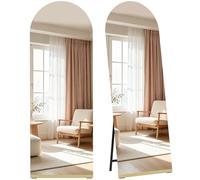 HOMCOM Miroir complet incurvé 160 x 50 cm Miroir sur pied sans cadre
