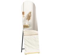 HOMCOM Miroir complet incurvé sans cadre en bois pour salon, chambre, couloir, entrée 160 x 50 cm