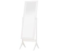 HOMCOM Miroir en Pied Grand Miroir de Sol Inclinaison réglable pour Dressing Chambre dim. 47L x 46l x 148H cm en Blanc