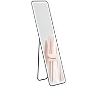 HOMCOM Miroir LED complet 150 x 40 cm sur pied/mural sans cadre éclairage 3 couleurs fonction mémoire et tactile intelligent Noir