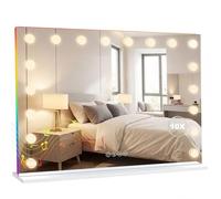 HOMCOM Miroir Maquillage Hollywood 80x60cm Miroir Coiffeuse LED Tactile